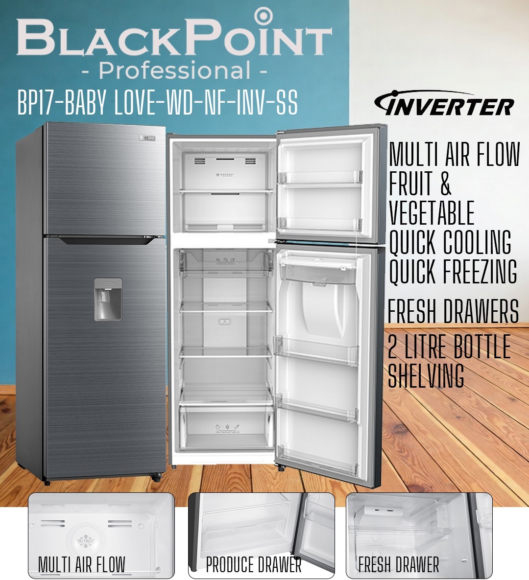 BLACKPOINT - NO FROST - WATER DISP - INVERTER -- AMANA ??? ??? -- BABY LOVE